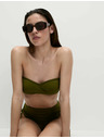 Marks & Spencer Top plaviek s bandeau podprsenkou s vložkami a prekrúteným predným dielom Marks & Spencer zelená