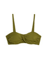 Marks & Spencer Top plaviek s bandeau podprsenkou s vložkami a prekrúteným predným dielom Marks & Spencer zelená