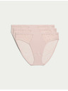 Marks & Spencer Vysoko strihané nohavičky Body Soft™, sada 3 ks Marks & Spencer ružová
