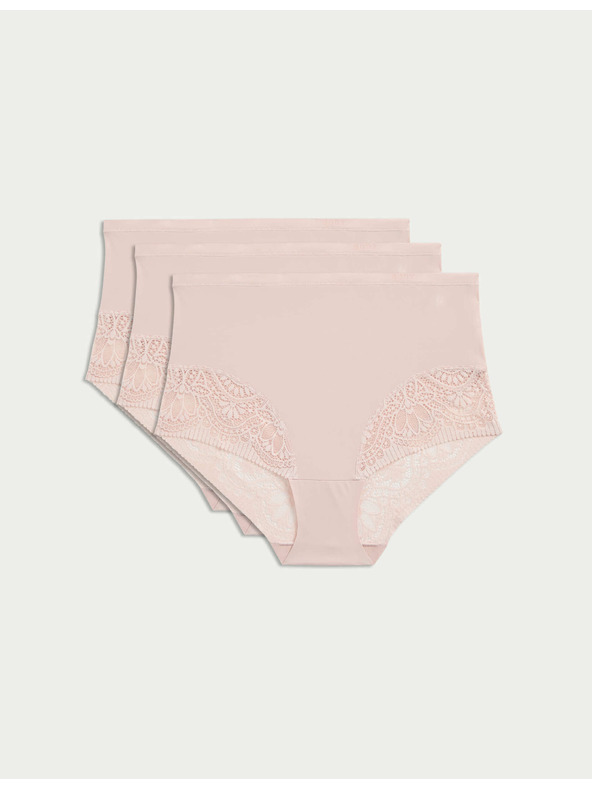 Marks & Spencer Nohavičky do pása Body Soft™, sada 3 ks Marks & Spencer ružová