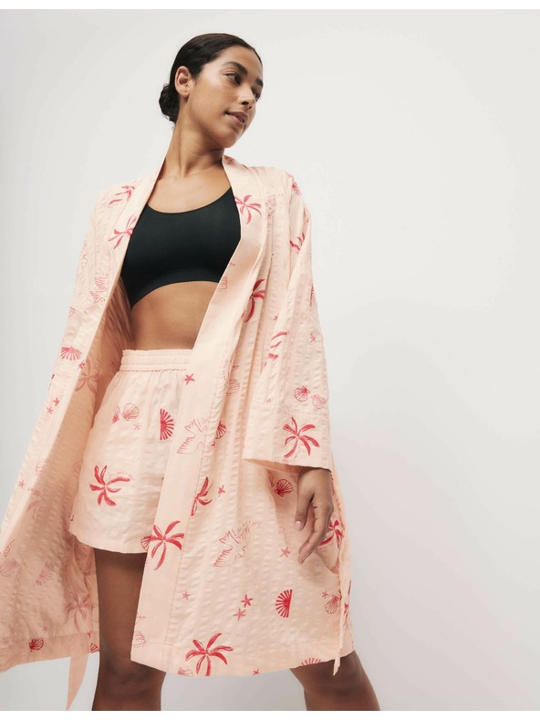 Marks & Spencer Mečkan zavihan kopalni plašč z visokim deležem bombaža Marks & Spencer rožnata