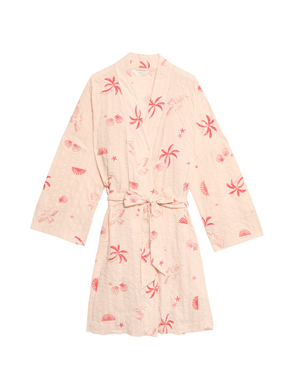 Marks & Spencer Mečkan zavihan kopalni plašč z visokim deležem bombaža Marks & Spencer rožnata