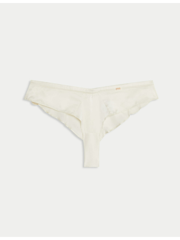 Marks & Spencer Svilene francoske hlačke Trousseau Marks & Spencer smetanova