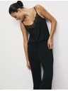 Marks & Spencer Kami pajama top with lace detail Marks & Spencer black
