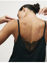 Marks & Spencer Kami pajama top with lace detail Marks & Spencer black