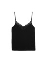 Marks & Spencer Kami pajama top with lace detail Marks & Spencer black
