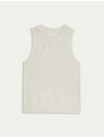 Marks & Spencer Knitted tank top with texture and high cotton content Marks & Spencer beige