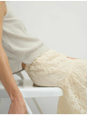 Marks & Spencer Knitted tank top with texture and high cotton content Marks & Spencer beige