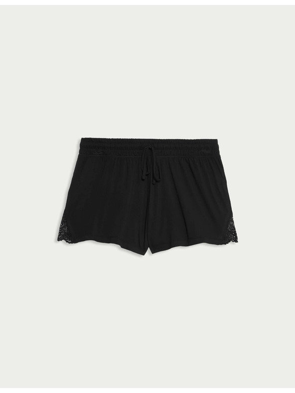 Marks & Spencer Pajama shorts with lace Marks & Spencer black
