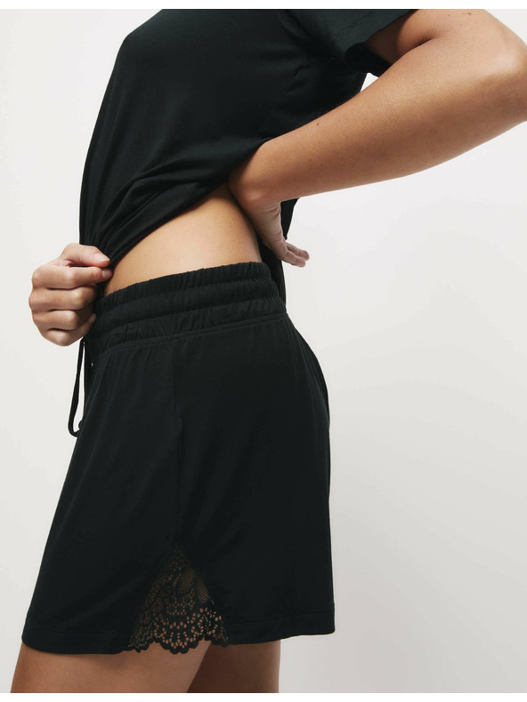 Marks & Spencer Pajama shorts with lace Marks & Spencer black