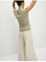 Marks & Spencer Knitted vest with slim cut and high neck, with cotton Marks & Spencer green
