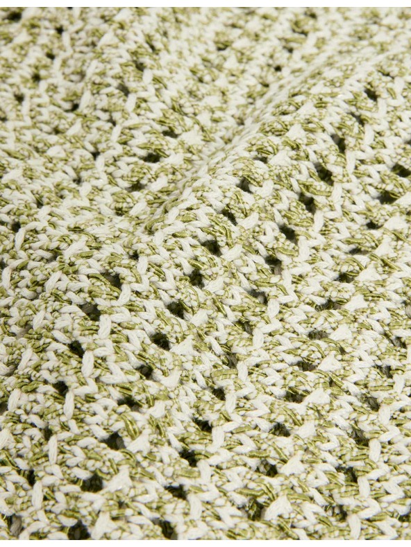 Marks & Spencer Knitted vest with slim cut and high neck, with cotton Marks & Spencer green