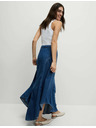 Marks & Spencer Denim maxi asymmetric skirt with accentuated waist Marks & Spencer navy blue
