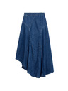 Marks & Spencer Denim maxi asymmetric skirt with accentuated waist Marks & Spencer navy blue