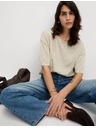 Marks & Spencer Metallic knitted top with high neck Marks & Spencer cream