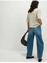 Marks & Spencer Metallic knitted top with high neck Marks & Spencer cream