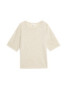 Marks & Spencer Metallic knitted top with high neck Marks & Spencer cream