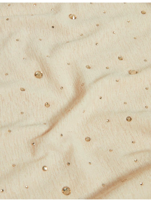 Marks & Spencer Zdobený tielkový top s výstrihom ku krku Marks & Spencer smotanová