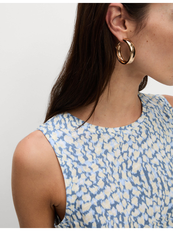 Marks & Spencer Tielko voľného strihu s vysokým podielom bavlny a potlačou Marks & Spencer modrá