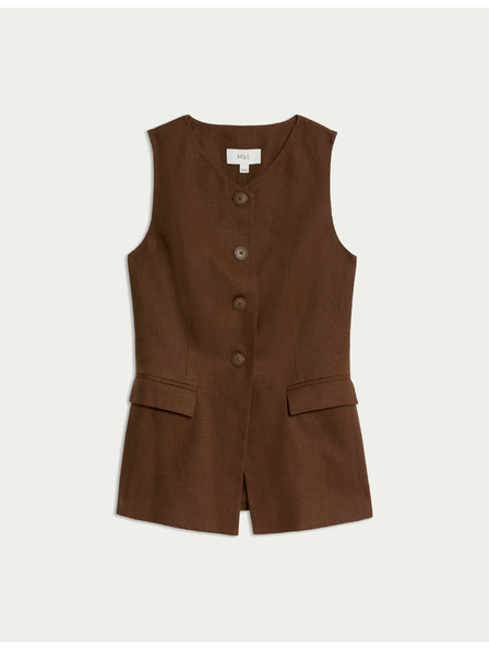 Marks & Spencer Vesta mierne s vysokým podielom ľanu Marks & Spencer hnedá