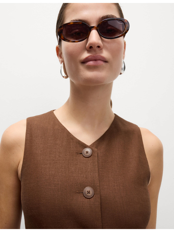 Marks & Spencer Vesta mierne s vysokým podielom ľanu Marks & Spencer hnedá