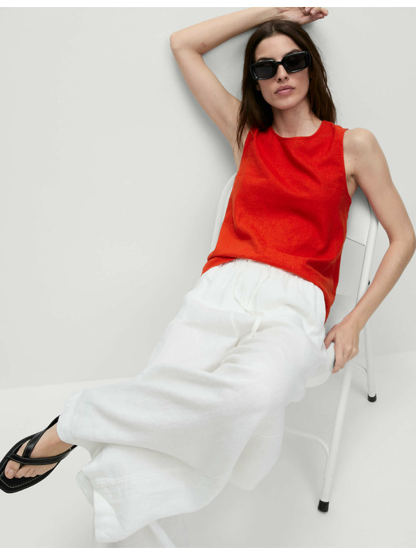 Marks & Spencer Majica z prečnim križanjem zadaj in visokim deležem lanu Marks & Spencer