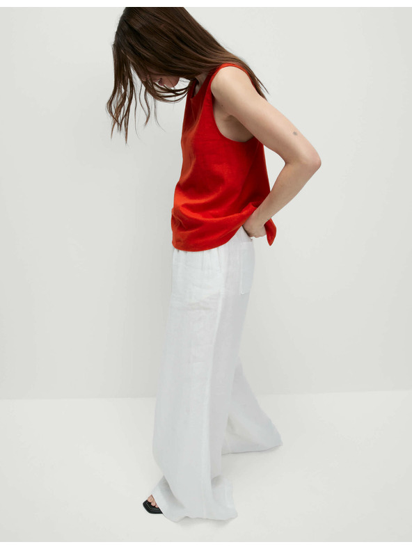 Marks & Spencer Majica z prečnim križanjem zadaj in visokim deležem lanu Marks & Spencer