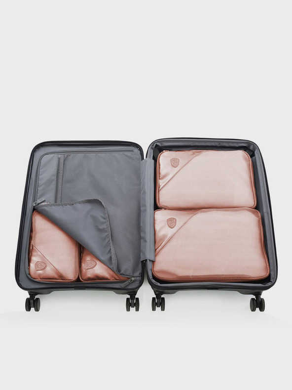 Heys Heys Metallic Packing Cube 5pc komplet petih potovalnih vrečk v staro roza barvi