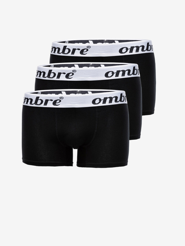 Ombre Clothing Črne moške boksarice - 3 pakiranja Ombre Clothing U159