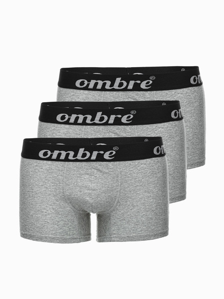Ombre Clothing Sive moške boksarice - 3 pakiranja Ombre Clothing U159