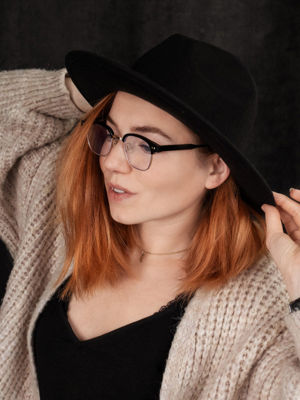 VEYREY VeyRey Modra sončna očala za blokiranje svetlobe s polkrožnim okvirjem Ranw