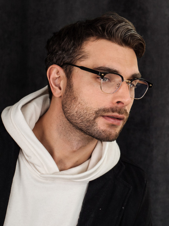 VEYREY VeyRey Modra sončna očala za blokiranje svetlobe s polkrožnim okvirjem Ranw