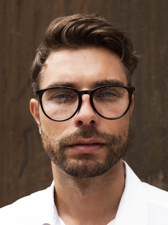 VEYREY VeyRey prozorna očala kvadratna Bonham črna