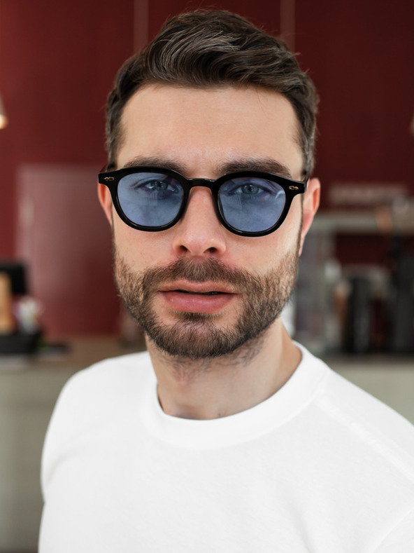 VEYREY VeyRey Sončna očala Oval Doris Modra očala