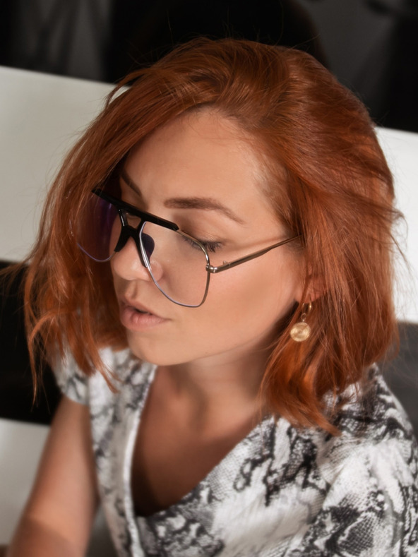 VEYREY VeyRey Asa srebrna modra sončna očala za blokiranje svetlobe