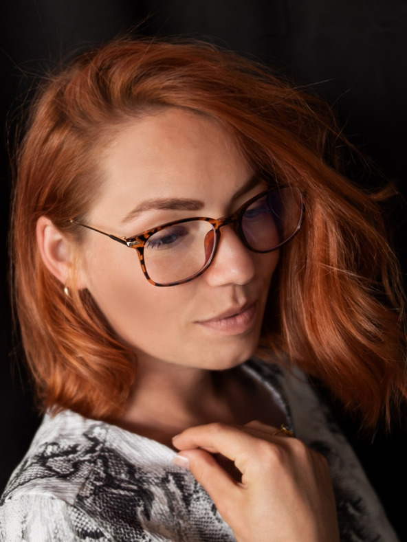 VEYREY VeyRey Očala za blokiranje modre svetlobe kvadratna Orvar rjava