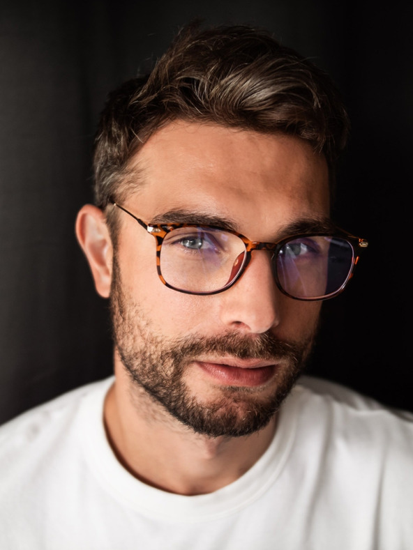 VEYREY VeyRey Očala za blokiranje modre svetlobe kvadratna Orvar rjava