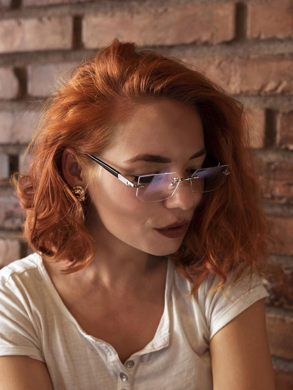 VEYREY Očala za blokiranje modre svetlobe v srebrni barvi VeyRey Sallis