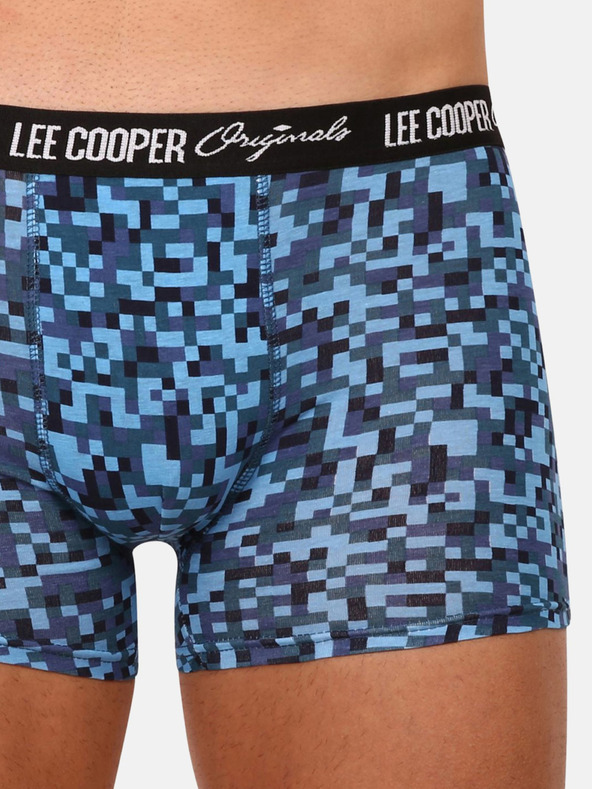 Lee Cooper Komplet treh moških boksarskih hlač v modri, vijolični in rdeči barvi Lee Cooper