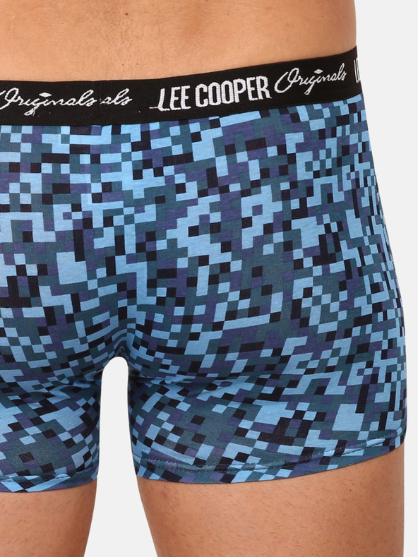 Lee Cooper Komplet treh moških boksarskih hlač v modri, vijolični in rdeči barvi Lee Cooper