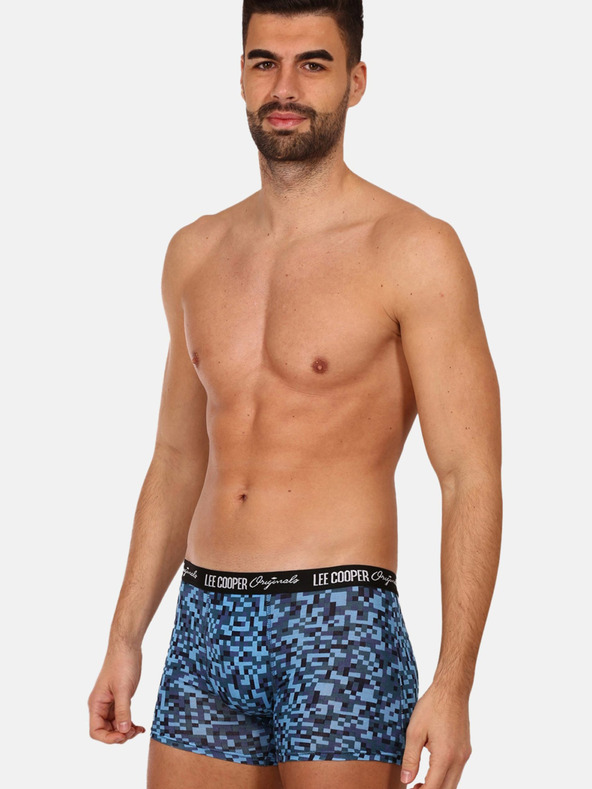 Lee Cooper Komplet treh moških boksarskih hlač v modri, vijolični in rdeči barvi Lee Cooper