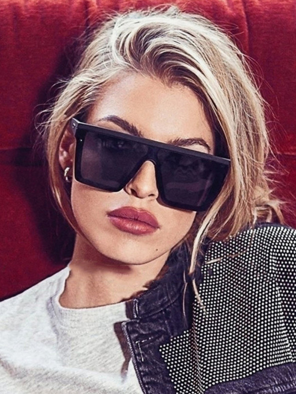 VEYREY Črna unisex sončna očala VeyRey Oversize Pholitu