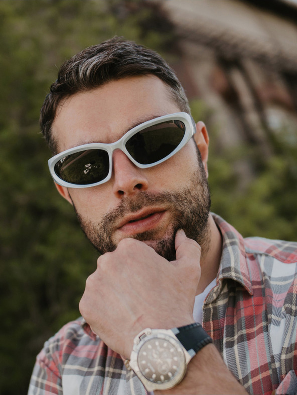 VEYREY Bela unisex sončna očala VeyRey Steampunk Telos