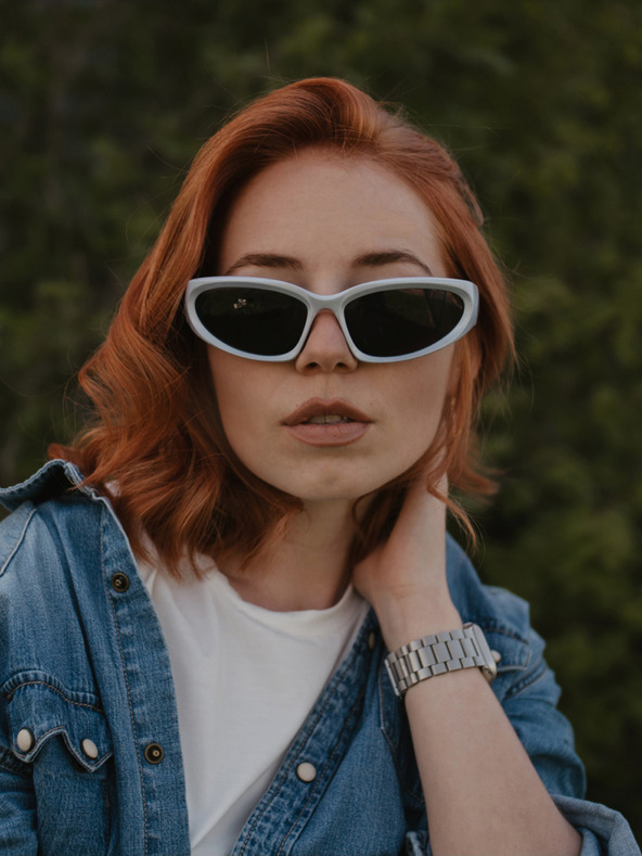 VEYREY Bela unisex sončna očala VeyRey Steampunk Telos