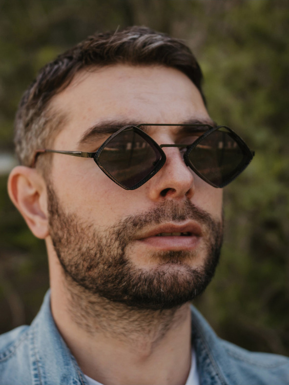 VEYREY Črna unisex sončna očala VeyRey Aeltimpion