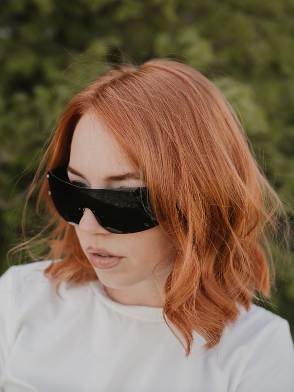 VEYREY Črna unisex sončna očala VeyRey Binneon