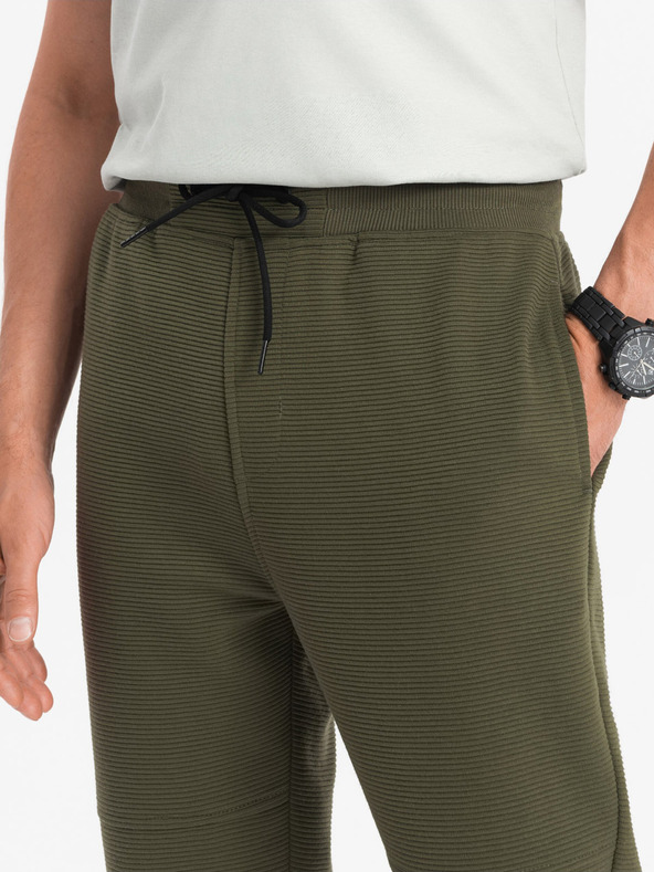 Ombre Clothing Khaki moške trenirke Ombre Clothing Ottoman