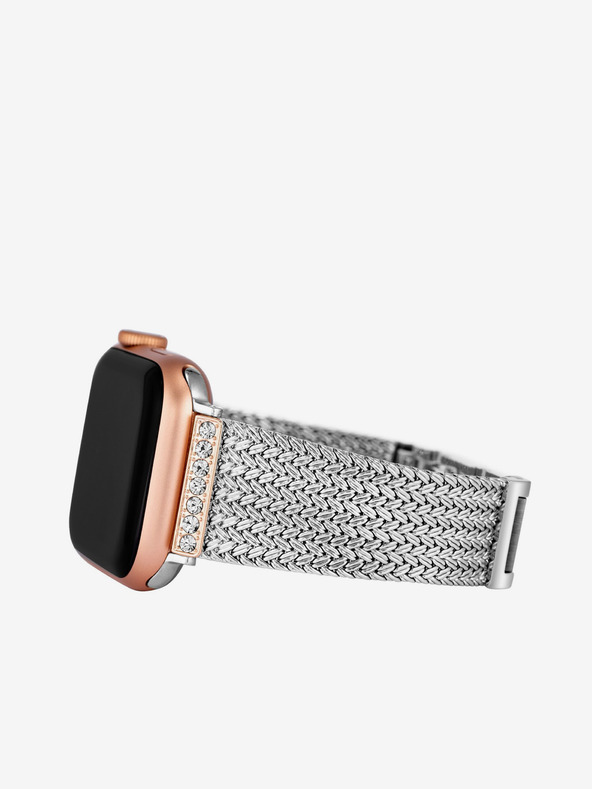 Anne Klein Trak za Apple Watch s kristali v srebrni barvi Anne Klein