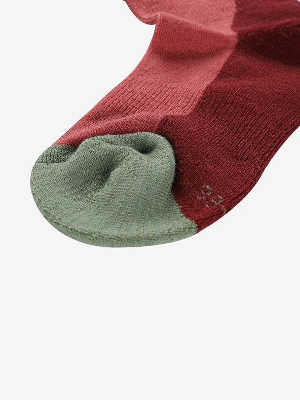 ALPINE PRO Roza in rdeče nogavice iz merino volne za moške ALPINE PRO RODE