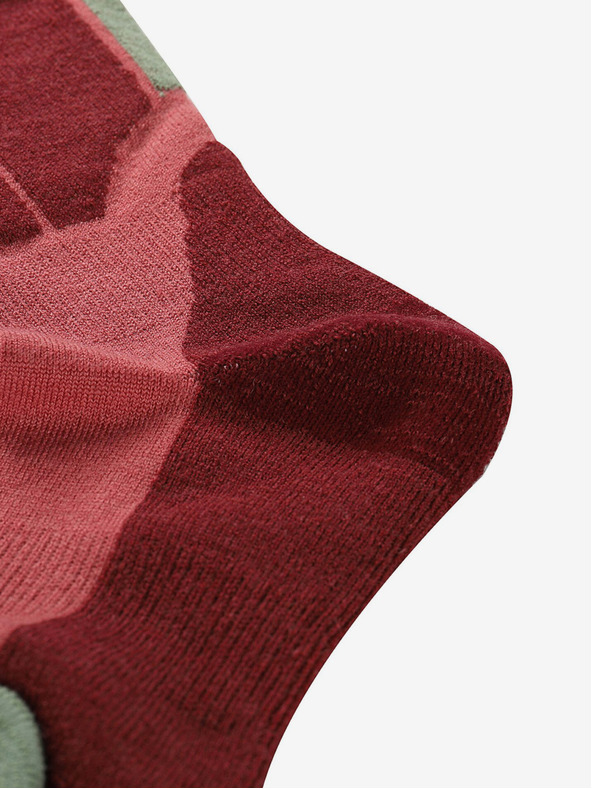 ALPINE PRO Roza in rdeče nogavice iz merino volne za moške ALPINE PRO RODE